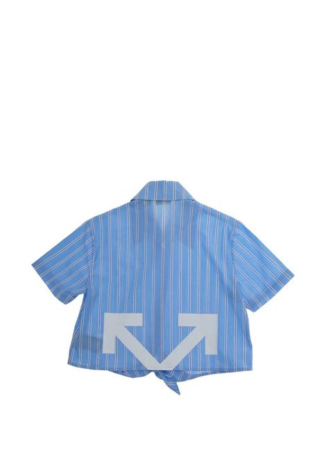 Camicia con logo OFF WHITE KIDS | OGGA018S26FAB001430